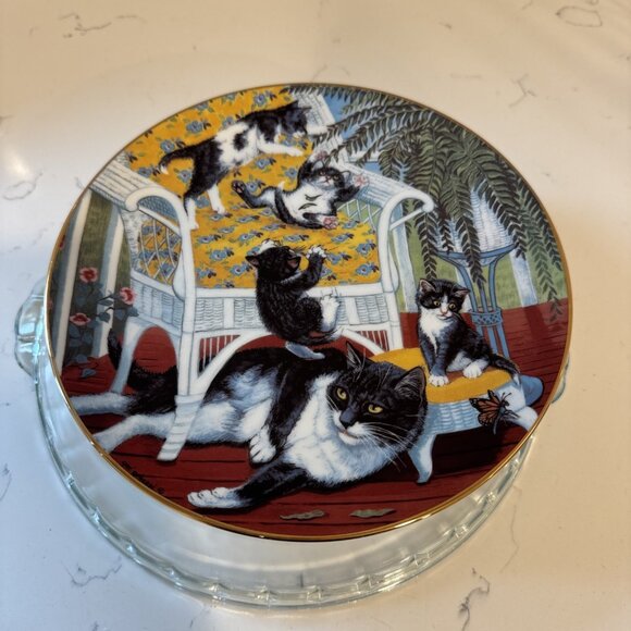 Country Kitties Series By Gre Gerardi “Just For The Fern Of It” Collectors Plate - Picture 1 of 16